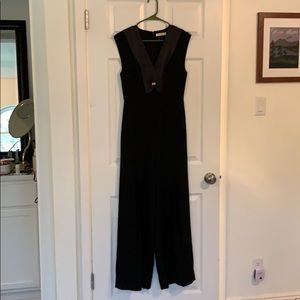 Halston Heritage tuxedo style jumpsuit